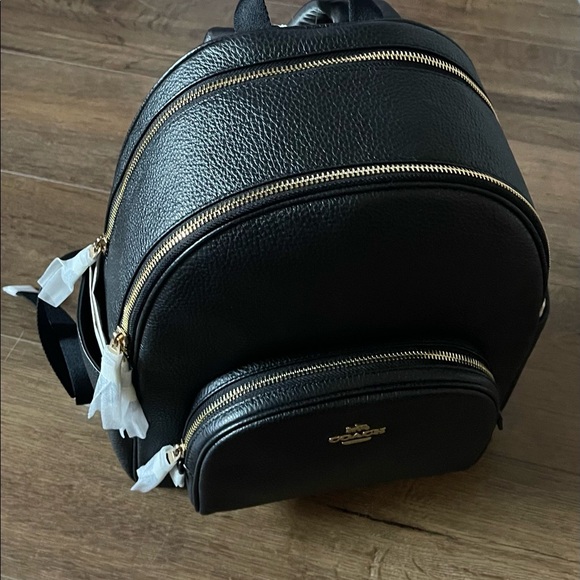 COACH-NWT Black Leather Medium Size Backpack - Picture 16 of 16
